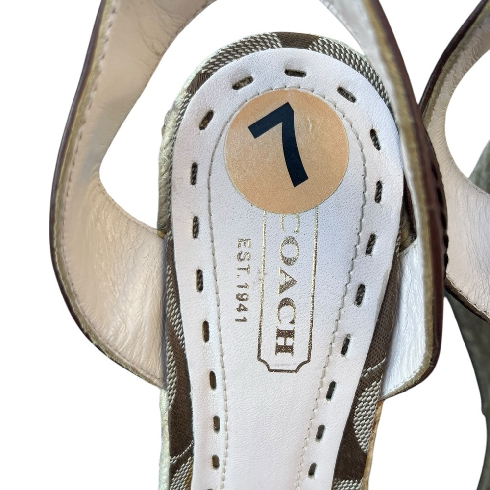 NEW- Coach Monogram Wedges- Size 7 - Picture 10 of 10